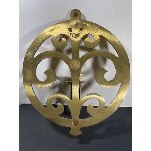 Vintage Virginia Metalcrafters Brass Wall Sconce Single Candle Tree of Life - Picture 3 of 6